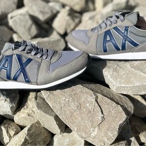 Armani Exchange running sneakers grey and blue size 11